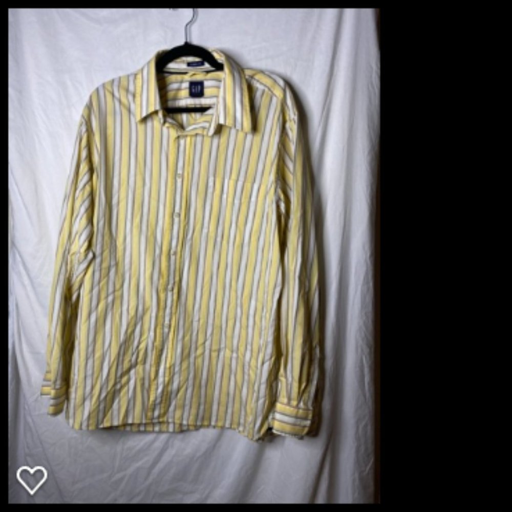 Gap XL Striped Casual Dress Shirt